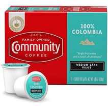 Community Coffee 100% 콜롬비아 커피 파드 36개 미디엄-다크 로스팅 큐리그 2.0 K-컵 커피머신과 호환 12개 3팩 3670860214, 12 Count (Pack of 3) _Colombia