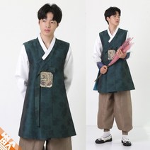 예닮 남자 청소년한복 배자 바지 저고리 세트 M L