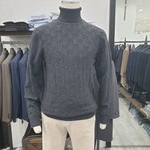 레노마 옴므 동절기 캐시미어 혼방 목폴라 티셔츠 다크 그레이