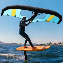 윈드 서핑 야외 바다 윈드서핑 서핑보드 윈드윙 윙포일 파랑, 4 제곱미터, 파란색과 노란색 4 평면