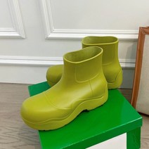 젤리슈즈럭셔리 브랜드 디자인 라운드 토 캔디 컬러 장화 남녀 공용 발목 슬립온 슈즈 34-45 플러시 사이