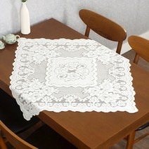 (GS도매) 사각 레이스 테이블보 (80x80cm) 식탁보 테이블러너