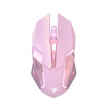 수신기가 있는 G304 2.4G 무선 마우스 PC 인체 공학적 LED 조명 컴퓨터, 132x77x41mm, ABS 플라스틱, 분홍