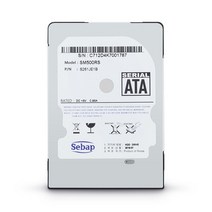 [SEBAP] Brillante HDD 500GB SM500RS 노트북용 (2.5HDD/ SATA3/ 5400rpm/ 128MB/ SMR/ 7mm/ 리퍼비시), 1, 단일옵션