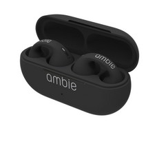 ambie 골전도 이어클립형 귀걸이 블루투스 이어폰 업그레이드 플러스 사운드 이어커프, 검은색