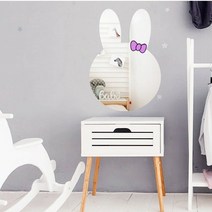 토끼 아크릴 거울 아기 유아 붙이는 안전 욕실거울