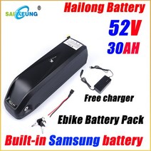 전동킥보드배터리 Haillong-삼성 배터리 팩 500W 1000 2000W 자전거 고전력 팩 52V 20/30/40/50ah 전기 자