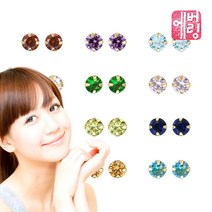 14K 금 귀걸이 사계절 탄생석 0.8캐럿 사이즈 12종 택1_EQTO4006 gold gift
