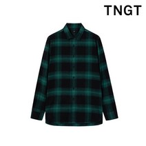 TNGT 95 100 사이즈 세미오버핏 페이드 체크셔츠