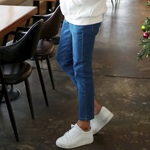 데일리 9부 밴딩 청바지