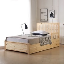 키즈돔 마틴 원목 슈퍼싱글침대[네추럴] / 독립형매트 포함, 없음