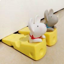 문닫힘 방지 귀여운 치즈 쥐 도어스토퍼 안전 실리콘 도어가드, 1.화이트