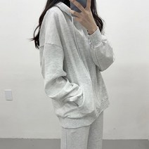 탄탄한 4계절 데일리 편안하게 입기 좋은 교복템 꾸안꾸 베이직 오버핏 박시핏 후드집업 (4컬러)