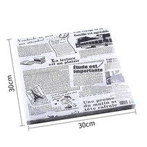 JINGHENG 감자 튀김 바구니 서양 레스토랑 프라이드 치킨 빵 바 튀긴 음식 플레이트 컨테이너, 흰색30*30흰색영어500매