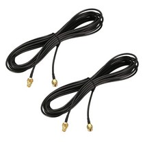 Uxcell 안테나 연장 케이블 RP-SMA Male to 여성 저손실 2개, 25 Feet