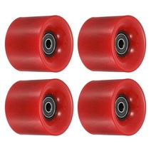 PATIKIL 60mm Longboard Wheels with Bearings ABEC-9 4 Pack Street Wheels for Skateboards Cruiser Whe, Red