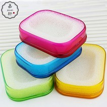 스펀지비누곽 제조업자 욕실 유산소 건조대 팬시 큐트 캔디 컬러 케이스 2052558264, 13.5*10.5*3.5cm, 보라색
