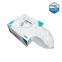 크린가드 라운드 캡 100매 일회용 헤어캡 위생모자 4402183, 단품