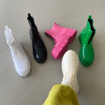 [최저가]여성 컬러 유광 키높이 장화 레인부츠 5color