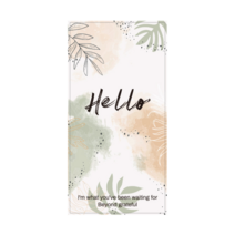 메리롱 선물 포장용 패턴 직사각 감사스티커 5x10cm 50매, 헬로A