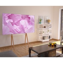 최신형 이젤형치비거치대 75인치 LG 삼성 더 프레임 티비스탠드 TV이젤 이동식 화이트, 블랙