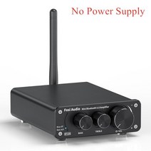 FOSI 오디오 BT10A 블루투스 5.0 스테레오 앰프 수신기 클래스 D 미니 HIFI 통합 홈 스피커 50W * 2 고음 및 저음, CHINA|Black no power