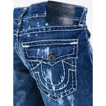 [해외]남자명품트루릴리젼청바지20124414 349 Super T Geno True Religion Men Jeans 36 Blue Acid Wash Super Mega QT
