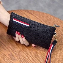 브로아지트 천연 소가죽 핸드폰 파우치 장지갑