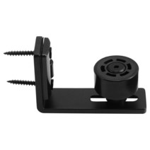 미닫이레일 셀프인테리어 슬라이딩도어 부속 행거레일 노출행거 댐퍼 조절 가능한 벽 장착 트랙 휠 레일 부품 도어 헛간 바닥 가이드 슬라이딩 롤러, 01 Black