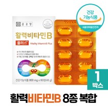 종근당 활력 비타민B 활성 비타민비 플러스 수용성 비타민B군 8종, 1개, 비타민B 60정