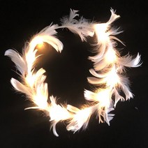 LED 깃털 머리띠 파티 브라이덜샤워 셀프웨딩 화관, GS9900016A옐로우