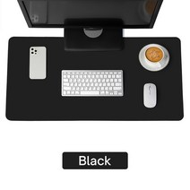 대형라디에이터대형 사무실 책상 보호 매트 PU 가죽 방수 마우스 패드 데스크탑 키보드 게임 PC 액세서리, 01 Black_04 80X40cm