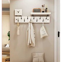 원목 벽면 행거 선반 벽부착 옷걸이 인테리어 벽걸이, 10후크 3종세트 (레트로컬러)