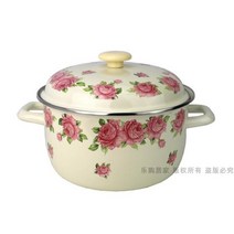 범랑냄비 찜 다용도 찌개 손잡이 양수 인덕션 법랑 편수, 로즈26cm