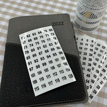 깔끔 원형 넘버링 스티커 투명 숫자 미니 번호 61-120