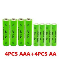 9볼트건전지 9v 9볼트 밧데리 배터리 Mahlkaline-충전식 배터리 1.5V AA 3800mAh NI MH 토치 horloge, 04 1.5V AA4 AAA4
