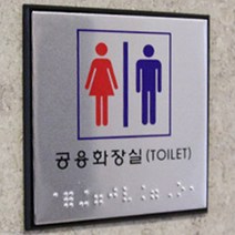 기관 회사 건물 사각 시각장애인 점자 화장실 안내 표지판, 장애인(남자)