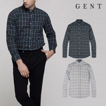 겐트옴므 남성용 블레스 고방 체크 헨리넥 셔츠 GS8314C