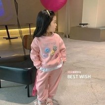 유아 여아 남아 아기 유아 봄 상하세트 보석 꽃 맨투맨 티셔츠 밴딩 조거 바지 핑크 트윈룩 자매룩 형제룩 일상룩 데일리룩