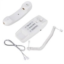 벽 마운트 유선 전화 확장 전화기 ID 없음 호텔 가족 sem fio telefono inalambrico de casa, WHITE, 02 WHITE, 1개