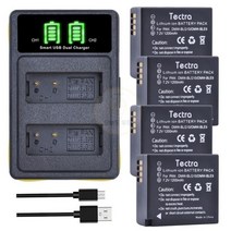 1200mAh DMW-BLG10 BLG10PP 배터리 + LED 듀얼 충전기 파나소닉 LUMIX GF5 GF6 GX7 LX100 GX80 GX85 카메라, 03 4Battery 1Charger