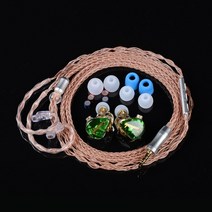 새로운 TD08 HIFI 튜닝 입 이어폰 0.78 2PIN 수지 사용자 정의 발열 QDC 용 IEM 이어폰 HUAWEI DYNAMIC WITH EARBUDS DJ STAGE, Jade green Mic