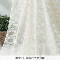 나이지리아 화이트 레이스 원단 드레스용 꽃무늬 부드러운 얇은 명주 그물 하프 야드 웨딩 장식 액세서리 17 색 234861, 8_45x140cm 0.5 yards