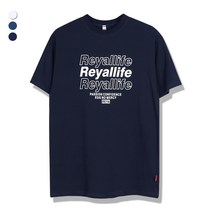 오마보이 남성용 REYAL 나염 라운드 반팔티