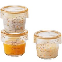 락앤락 바로한끼 더 편한 이유식용기 280ml, 주황, 3개