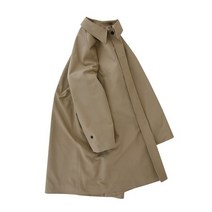 [Easy line] Gaberdine Twill Balmacaan Coat Beige