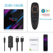 스마트 TV 박스 안드로이드 11 H96 MAX RK3318 4G 64GB 32GB 4K 구글 음성 제어 어시스턴트 와이파이 미디, 07 2G 16G Air Mouse_04 Au 플러그