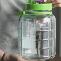 주부구단 매실청 5kg 담그기용 고급 유리용기 음식점 단지통 술담는병, 빚음숨쉬는효소병 10L