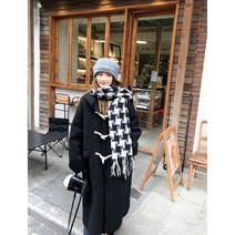 무스탕 리폼 떡볶이 코트 후드 가죽 버클 양털 여성 겨울 모피 미드 스웨이드 자켓