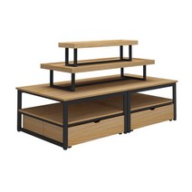 선반 화장품 진열장 디스플레이 랙 슈퍼 마켓 프로모션 테이블 쇼핑몰 진열대, 05.D형 3단 160X80X130